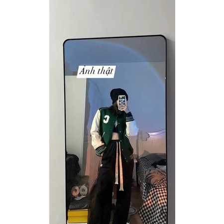 ÁO BOMBER VST SẴN DẠ TAY DA CHỮ THÊU HÀNG 2 LỚP QUẢNG CHÂU