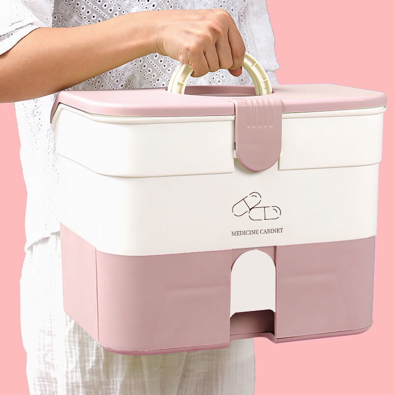 Hộp đựng đồ dùng sơ cứu hai tầng cỡ lớn đa năng tiện dụng cho gia đình