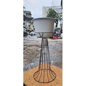 đôn sắt kê chậu cây trang trí cao 50cm