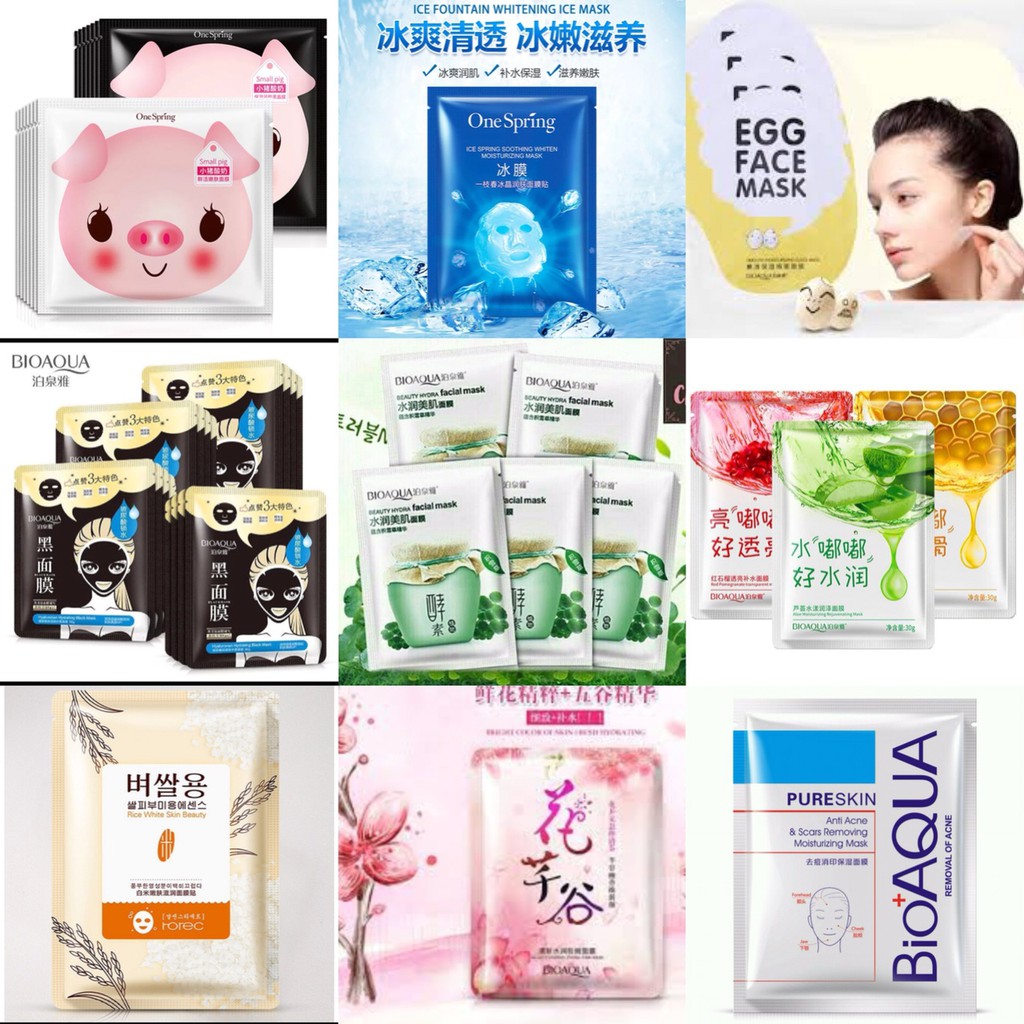 Combo 10 mặt nạ Bioaqua các loại mask đắt - Nội địa Trung