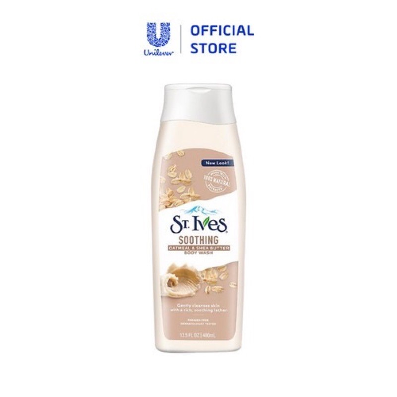 Sữa tắm dưỡng da St.Ives Yến Mạch và Bơ Soothing Oatmeal & Shea Butter 400ml