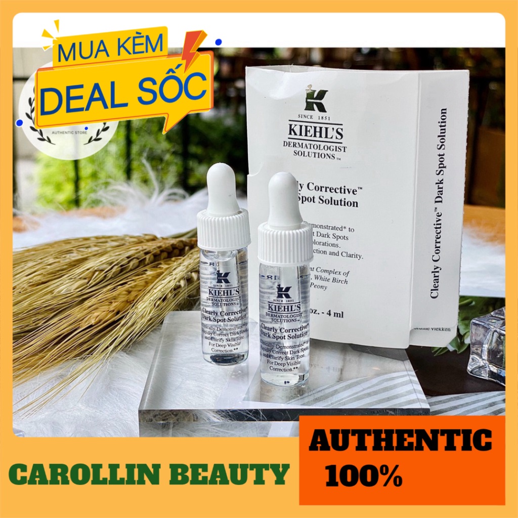 Tinh chất dưỡng trắng da 💖 FREESHIP 💋  Serum Clearly Kiehl's 4ml chính hãng [ Minisize ] CAROLLIN BEAUTY