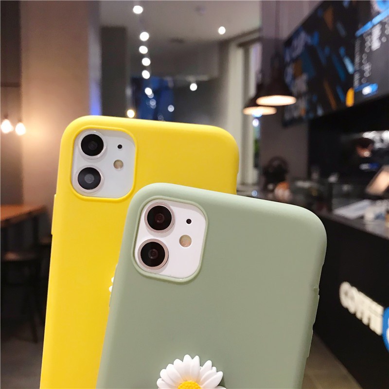 Samsung galaxy s22 s21 s20 s10 s23 fe s9 s8 plus note 8 9 10 plus note 10 lite note 20 ultra a81 s20 fe Ốp lưng hoạt hình 3d daisy flower ốp lưng mềm tpu full cover