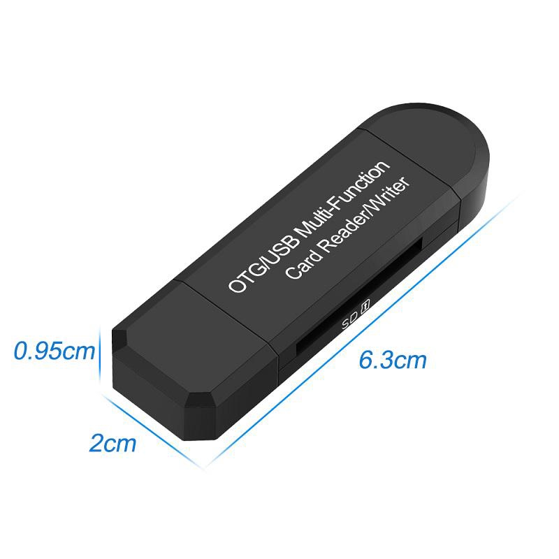 USB + OTG Micro SD / SDXC Bộ đọc thẻ TF Bộ điều hợp đa chức năng U Đĩa PC Điện thoại Bộ đọc thẻ nhớ [DKQ01]