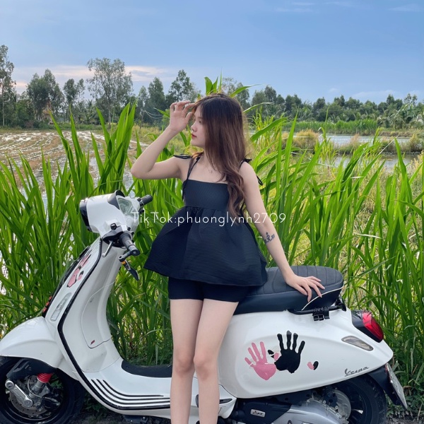 Set babydoll , váy cột nơ lưng cao cấp PLS60
