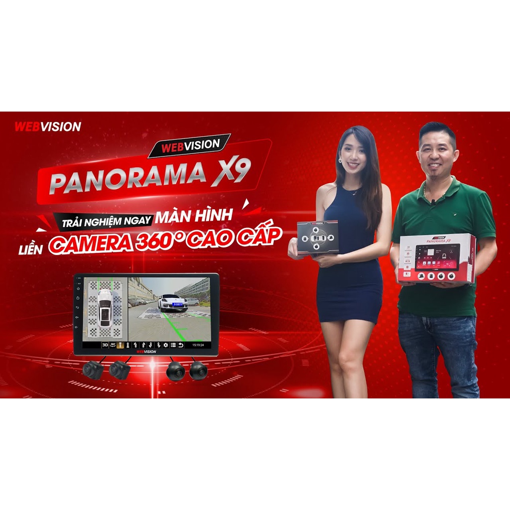 Màn hình DVD WEBVISION PANORAMA X9, màn hình liền camera 360 cao cấp | WebRaoVat - webraovat.net.vn