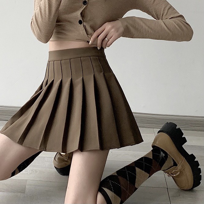Chân Váy Tennis Xếp Ly, Lưng Cao Khóa Kéo ( Có Lót ) - Tharo Clothing - [VAY04]