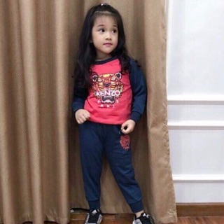 Bộ bé gái tay dài thun da cá