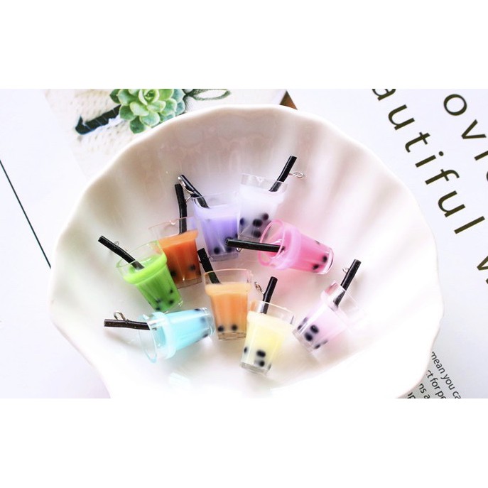 Charm  slime/ Dụng Cụ Charm Trang Trí   Hình Trà Sữa Trân Châu