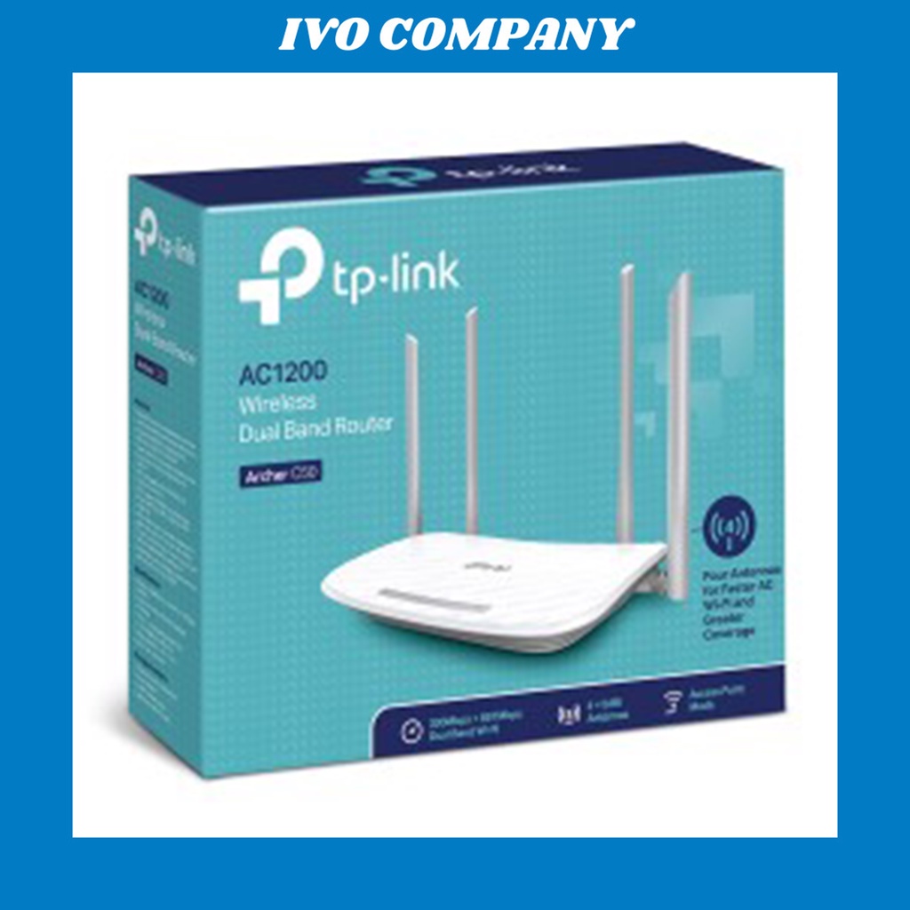 Router Wifi Chuẩn AC1200 Băng Tần Kép TP-Link Archer C50