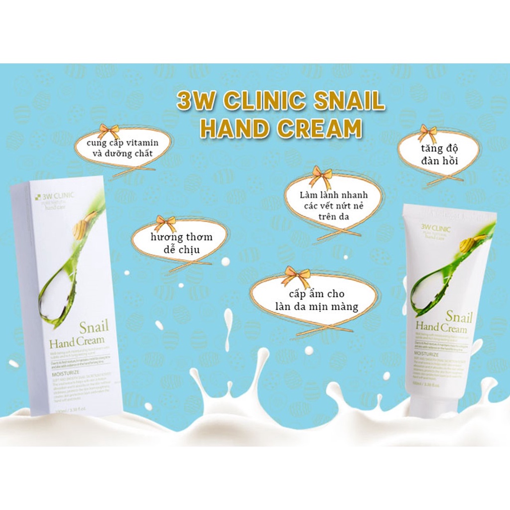 Kem Dưỡng Da Tay 3W Clinic Moisturizing Hand Cream 100ml