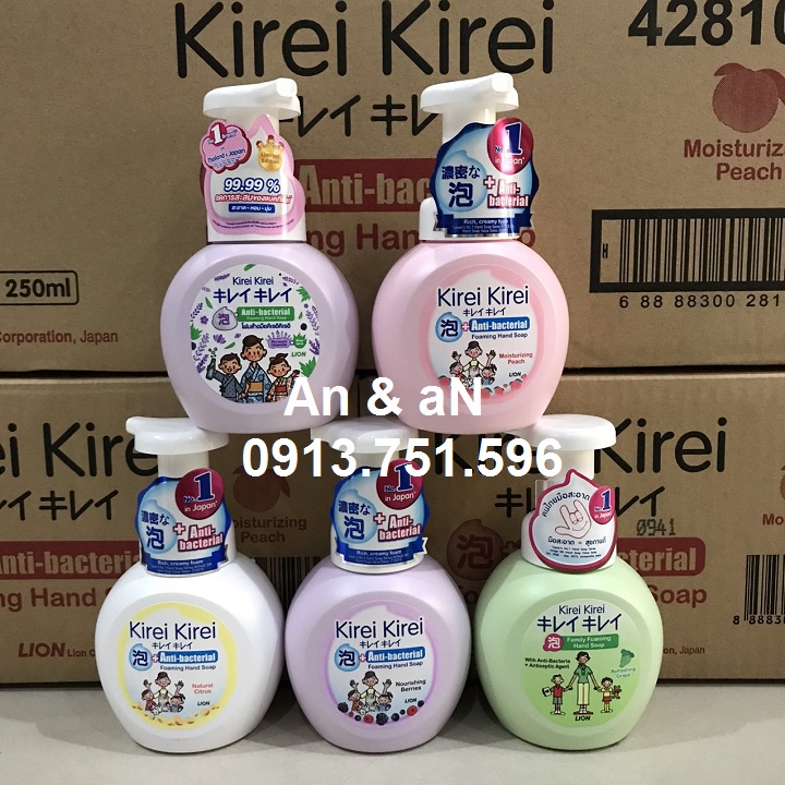 Bọt Rửa Tay Kirei Kirei 250ml (sản phẩm bán chạy số một tại Nhật Bản)