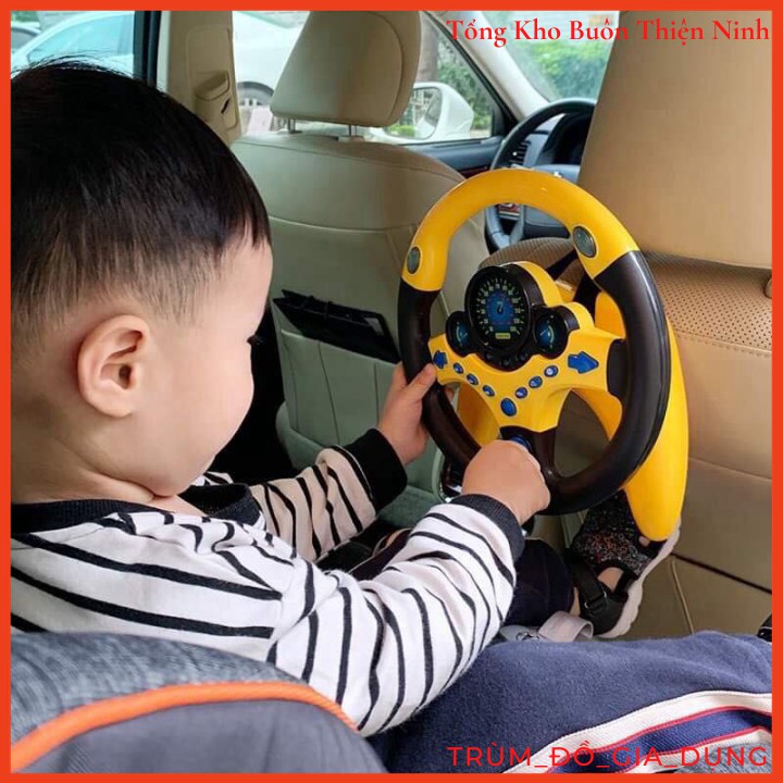 Đồ Chơi Vô Lăng Lái Xe Ô Tô Cho Bé, Có Đèn Có Nhạc Cho Bé, Xoay 360 Độ loại to