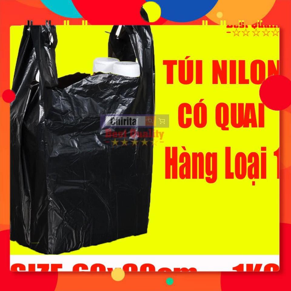 1KG Túi Nilon Size 60x80cm - Bao Nylon Đựng Hàng Có Quai - Hàng Loại 1