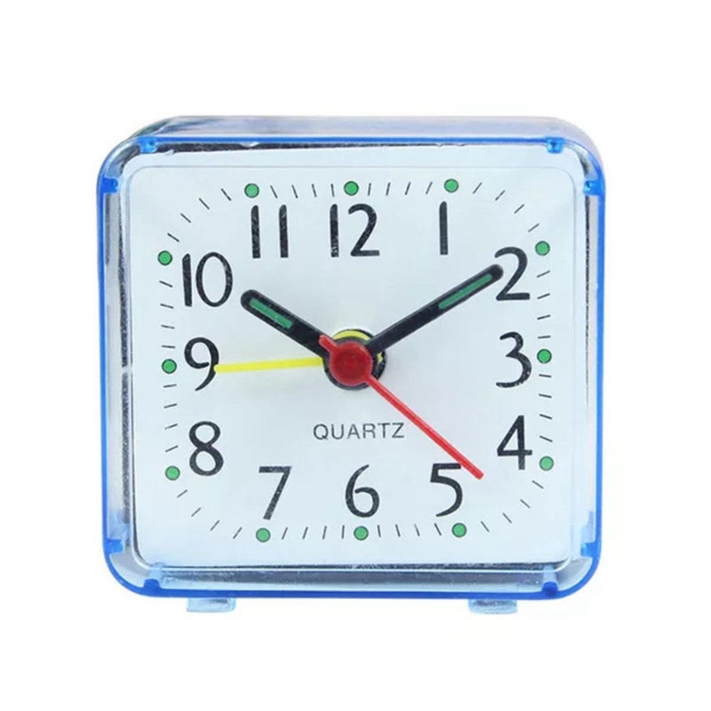 Đồng Hồ Báo Thức Để Bàn Hình Vuông Mini Trong Suốt
