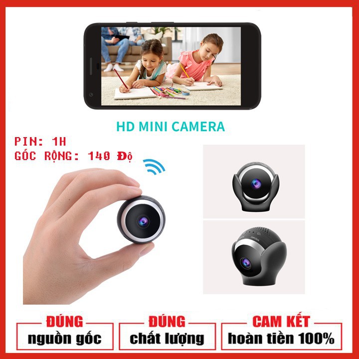 Camera WIFI  KM01 HD1080P, Góc siêu rộng 140 độ, Hình ảnh siêu nét, phát hiện chuyển động, quan sát gia đình tiện lợi