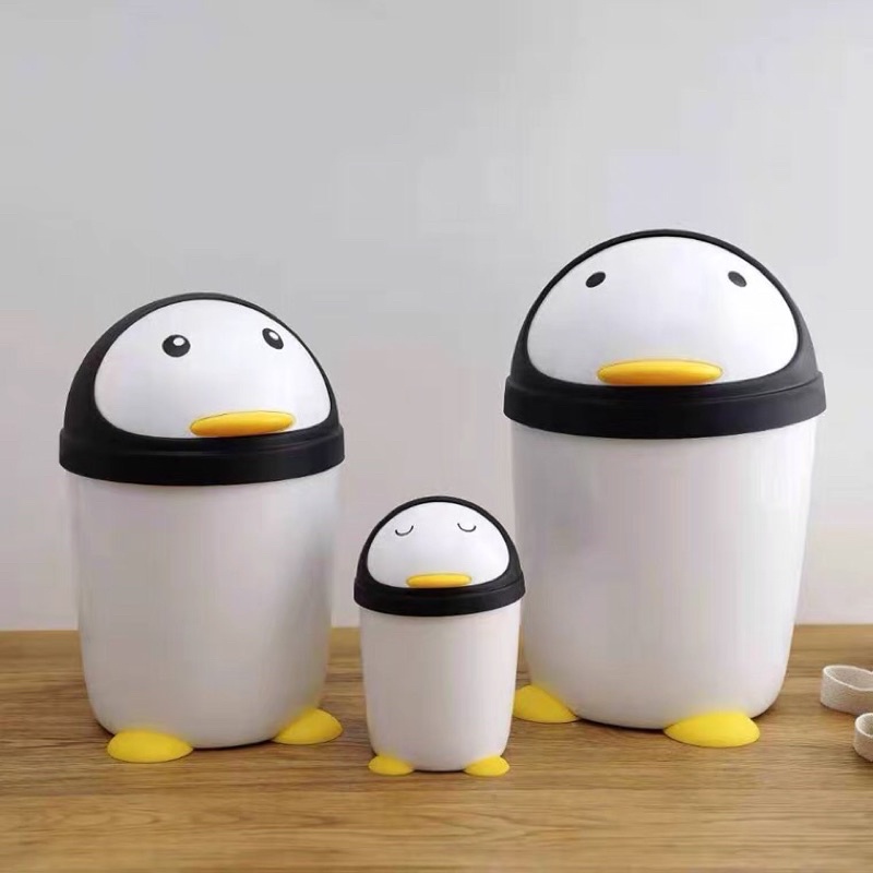 Thùng rác mini hình chim cánh cụt