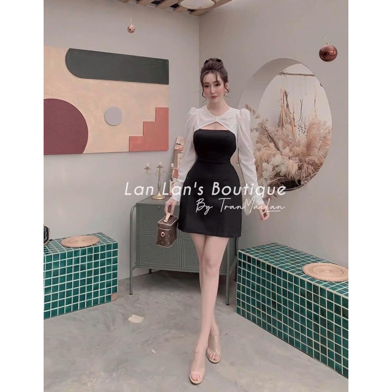 Đầm Umi Tay Dài Khoét Ngực