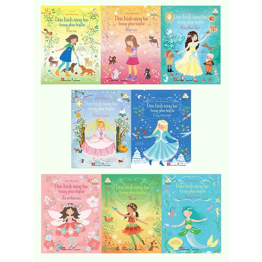 Sách - Sticker Dolly Dressing - Dán hình sáng tạo trang phục búp bê (8 cuốn)