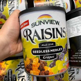 Nho khô Mỹ Sunview Raisins hộp 425gr loại thập cẩm dinh dưỡng, không chất bảo quản