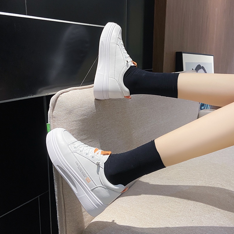 Giày Da Nữ Không Cần Buộc Độn Đế 5 Phân Phong Cách Thời Trang Êm Nhẹ - Q180