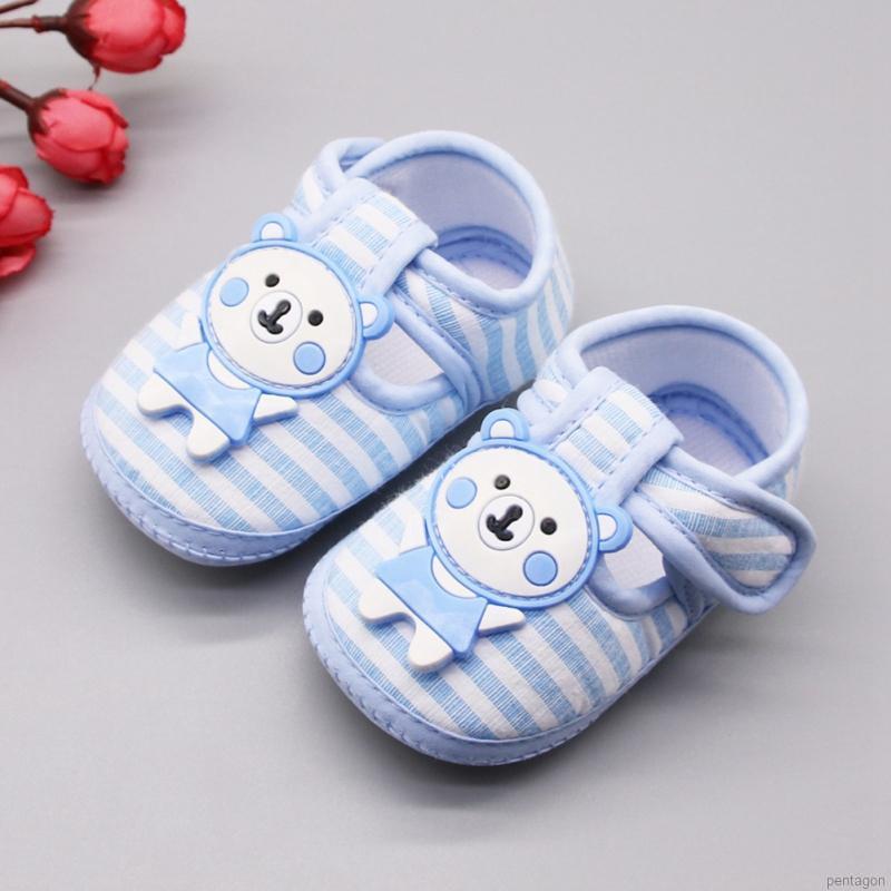 WALKERS Giày Vải Cotton Đế Mềm Hoạ Tiết Hoạt Hình Cho Bé Tập Đi