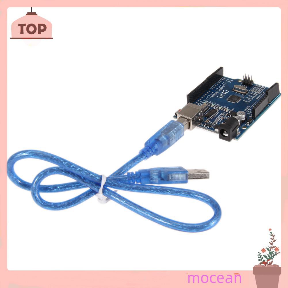 Bo Mạch Arduino Atmega328P Ch340G Uno R3 + Cáp Usb + Hộp Acrylic