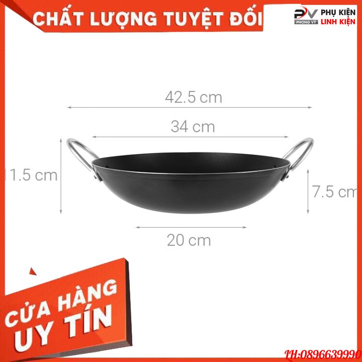 Chảo chống dính 2 quai cao cấp siêu bền, dễ chùi rửa, an toàn cho sức khỏe