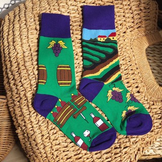 Tất Vớ Cao Cổ Grape Wine Socks