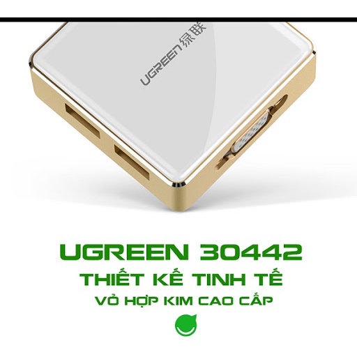 Bộ chuyển đổi TYPE C sang Vga +1 USB 3.0 + 2 USB 2.0 Ugreen 30442(vỏ nhôm)