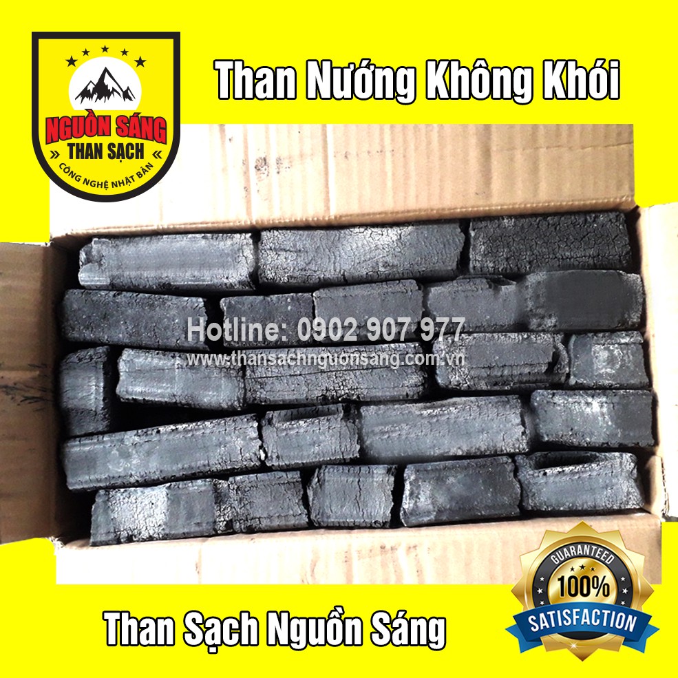 (10kg) Than mùn cưa vuông / lục giác loại 2. Than Nướng Không Khói