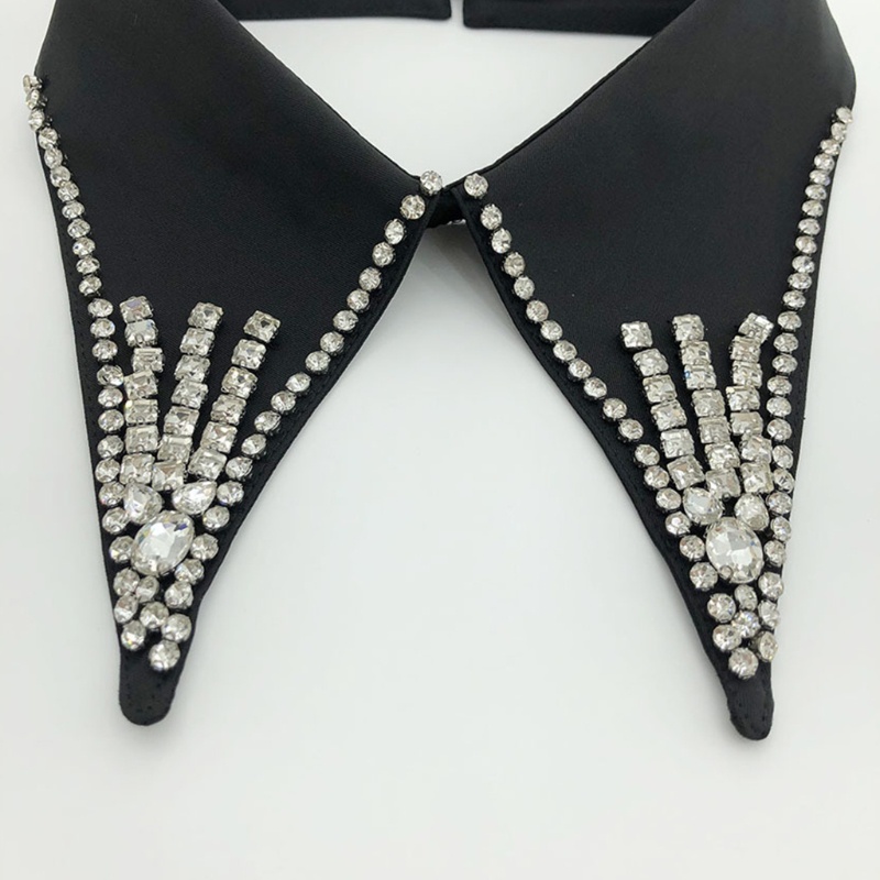 Cổ Áo Rời Đứng Đính Kim Cương Giả Lấp Lánh Cho Búp Bê Nec