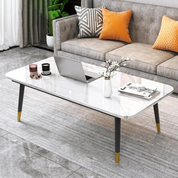 💥Giá rẻ💥 Bàn sofa phòng khách 1m2*60cm mặt gỗ mạ vân đá phủ bóng BAT022