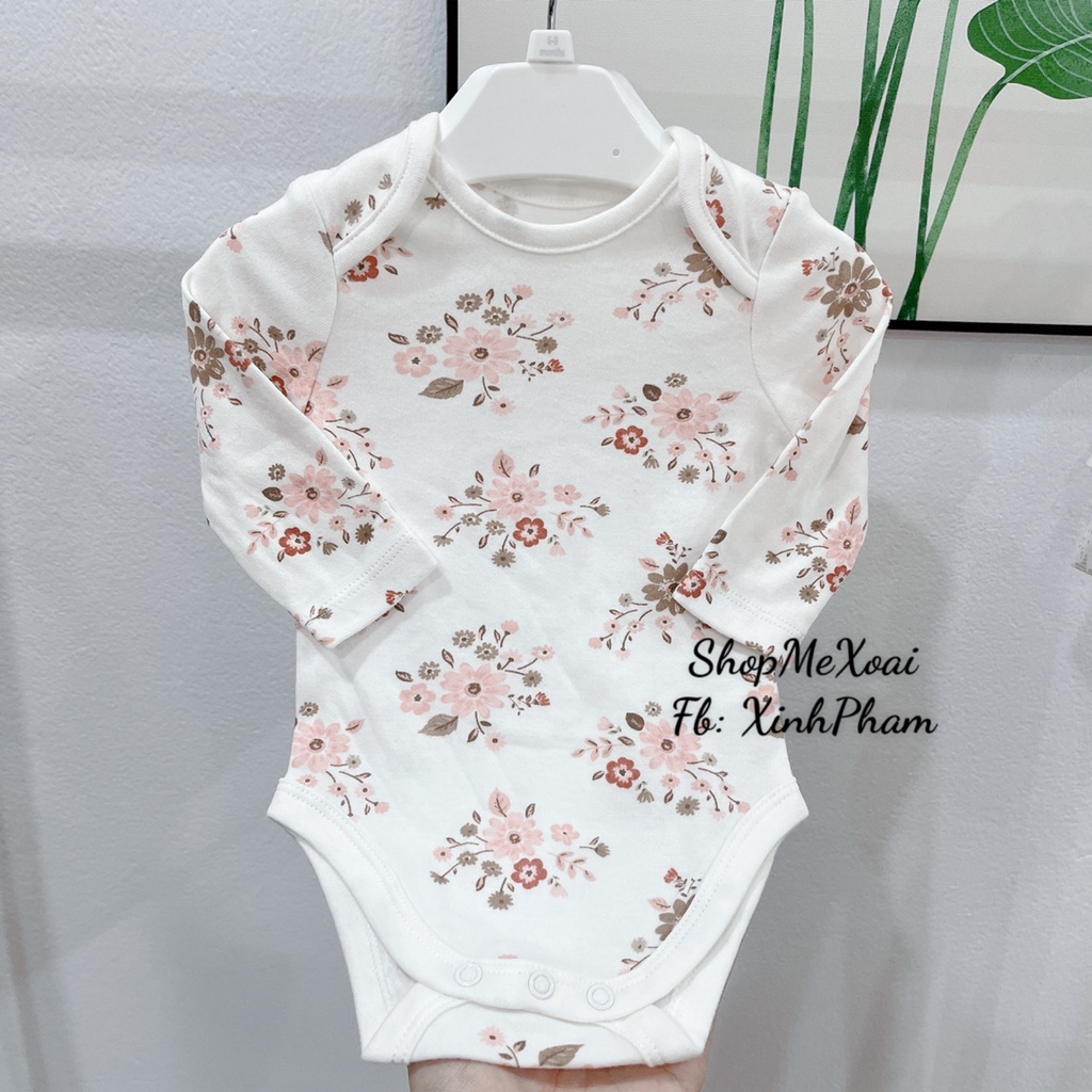 [Chọn mẫu][Size 50cm] Bodysuit dài tay cho bé size từ 2,5-3,5kg