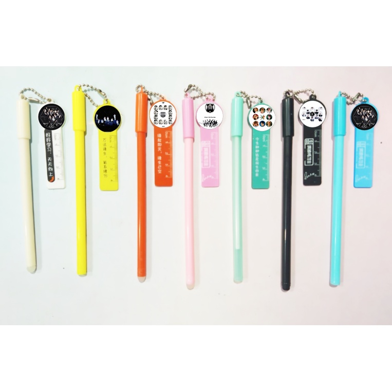 Bút kèm dây treo exo BMCI13 bút cute dễ thương thần tượng idol hoạt hình