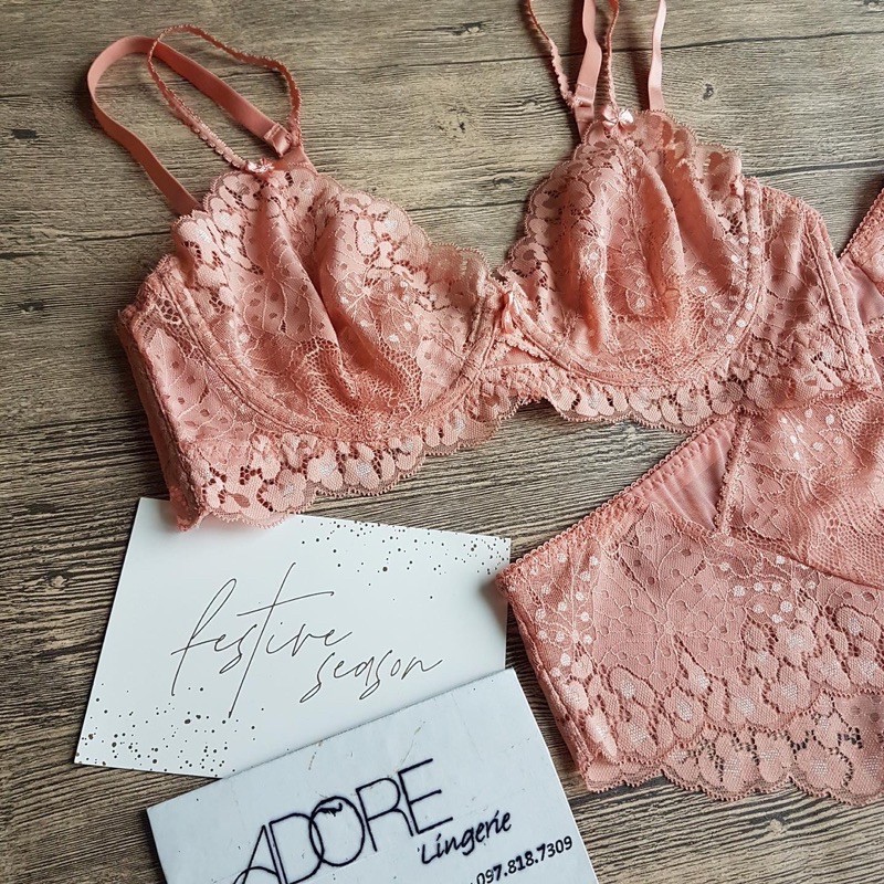 Bộ đồ lót không đệm có gọng ren 2 lớp | BigBuy360 - bigbuy360.vn