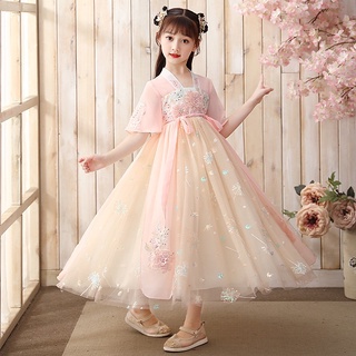 Váy cổ trang chị hằng nga cho bé gái Trung thu #linhdanvaycongchua