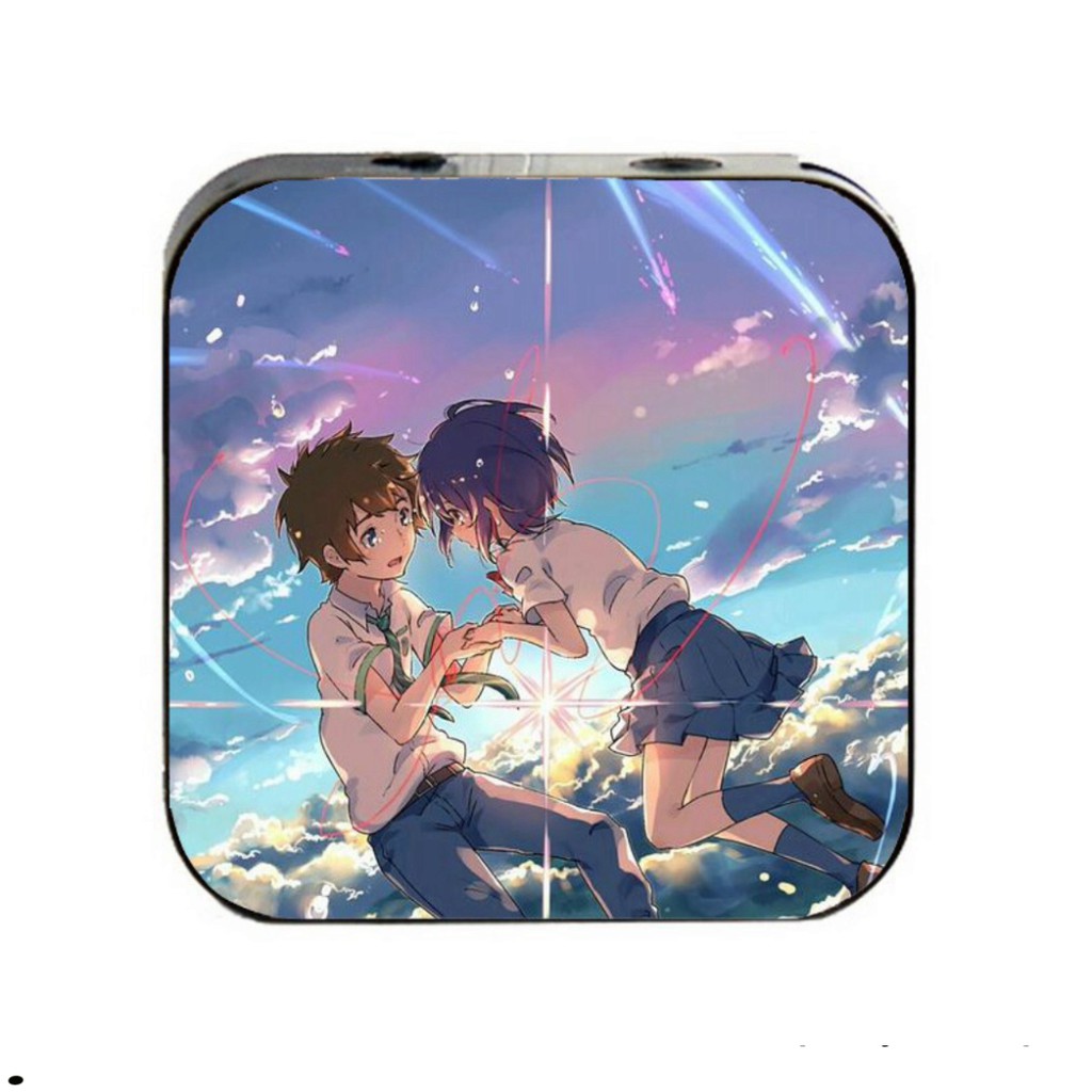 Máy nghe nhạc Kimi no Na wa Your name cầm tay mini tặng tai nghe cắm dây có mic và dây sạc mp3 anime