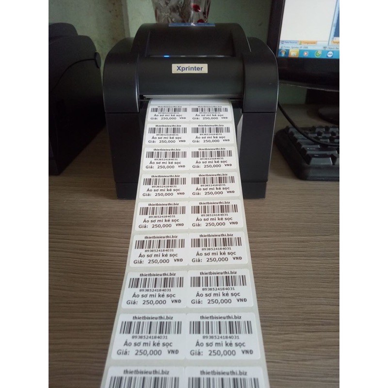 [TẶNG KÈM CUỘN TEM DÁN ] MÁY IN MÃ VẠCH CHO TRÀ SỮA VÀ CỬA HÀNG
