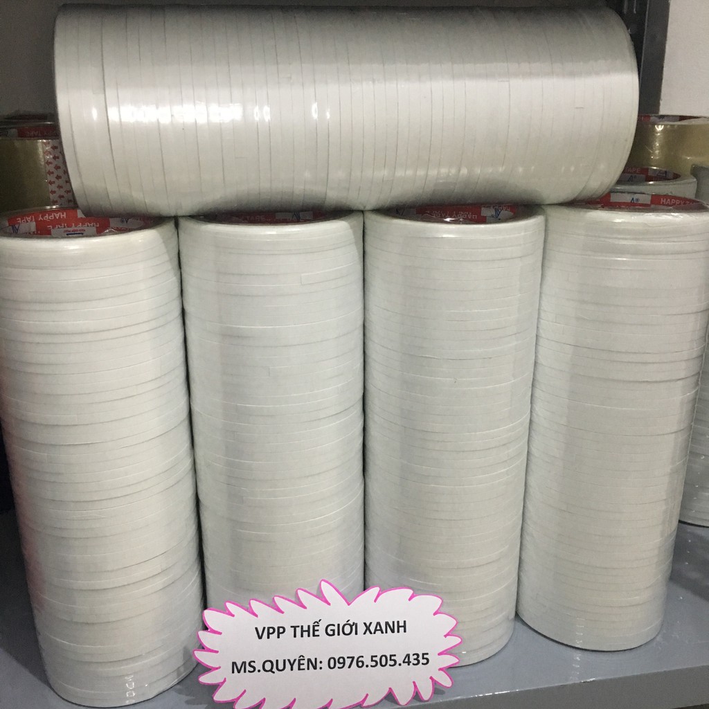 COMBO 50 CuỘN BĂNG KEO 2 MẶT 5 LY