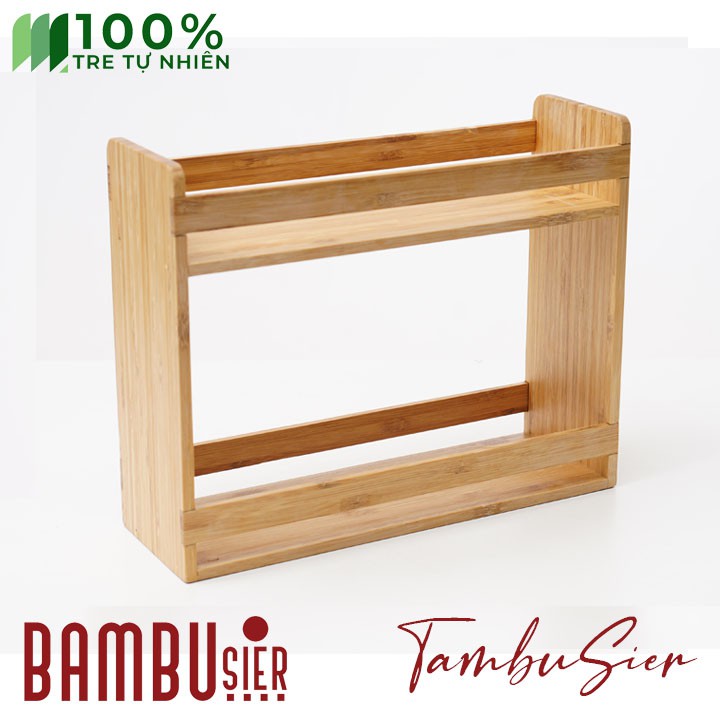 [BAMBOO] Kệ để gia vị đa năng 2 tầng bằng tre - kệ gia vị nhà bếp gỗ tre cao cấp [OREGANIO] | BigBuy360 - bigbuy360.vn