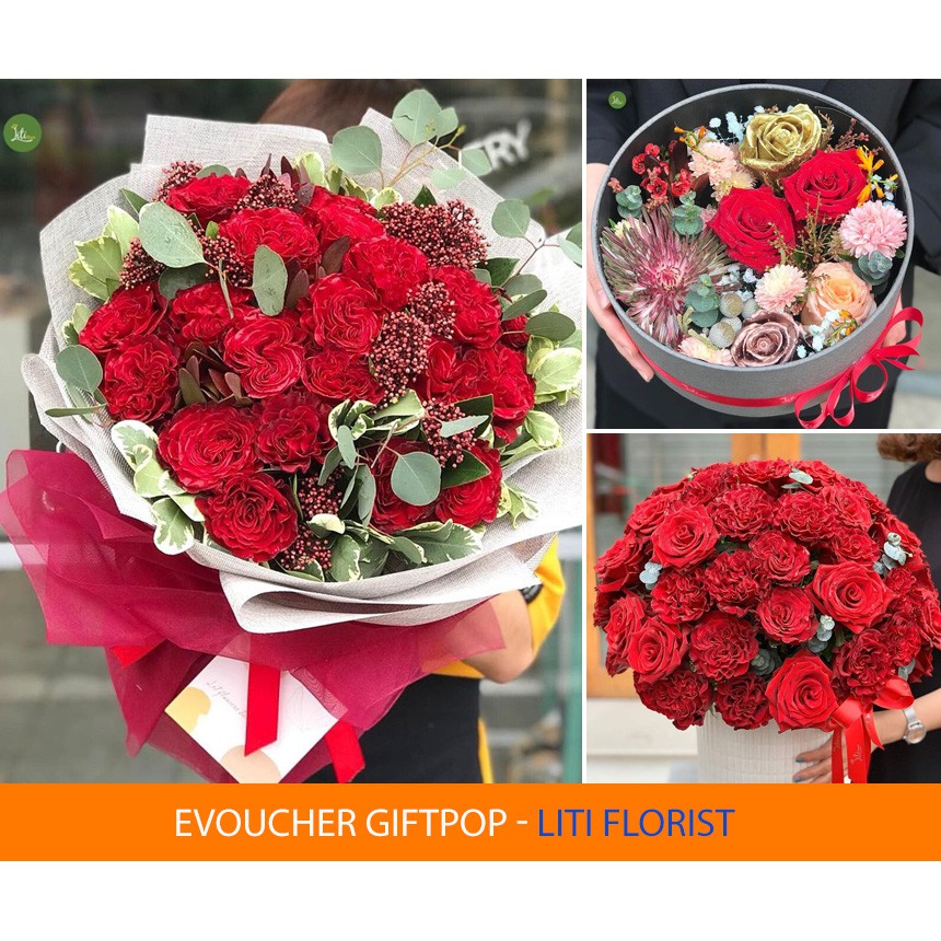 Hà Nội, Hồ Chí Minh [Evoucher] Phiếu mua hàng hoa tươi tại hệ thống cửa hàng Liti Florist 2.000.000 VNĐ