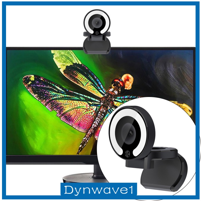 [DYNWAVE1] 1080P Webcam with Light Face Cam for Laptop Desktop Streaming Gaming