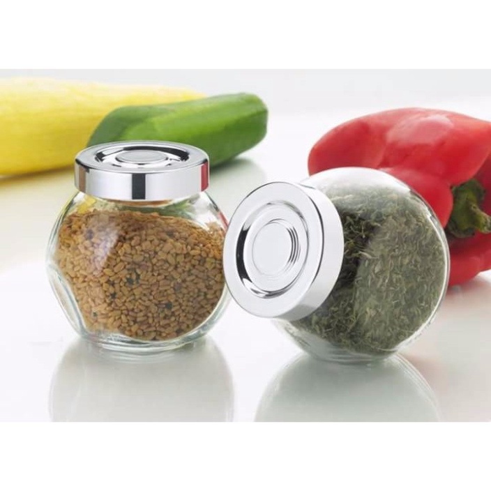 Hũ Thủy Tinh Đựng Gia Vị - Tứ Quý - Lọ Nghiêng Có Nắp 50ml, 180ml- Duhi Mart