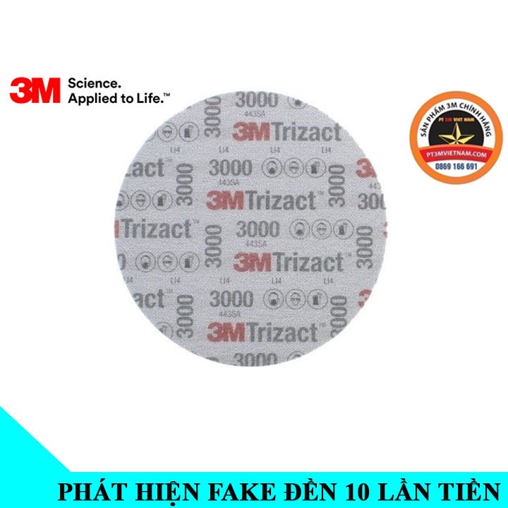 Nhám khô xử lý bề mặt sơn trước khi đánh bóng Trizact P3000 3M 02085