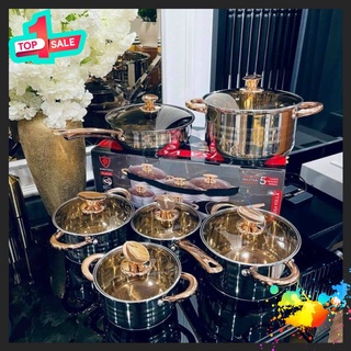 Bộ nồi đức kaisa villa 6 món 12 chi tiết 9 đáy cao cấp