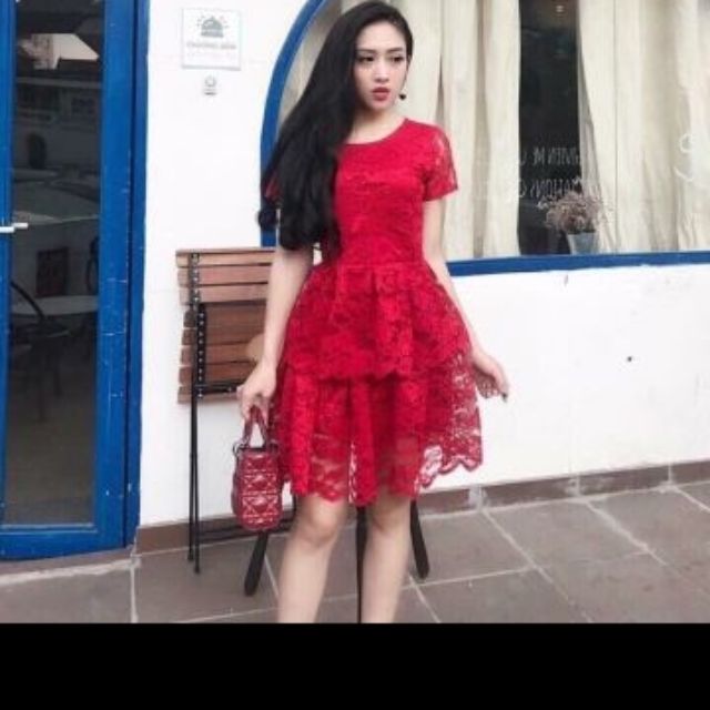 Đầm xòe 2 tầng xinh