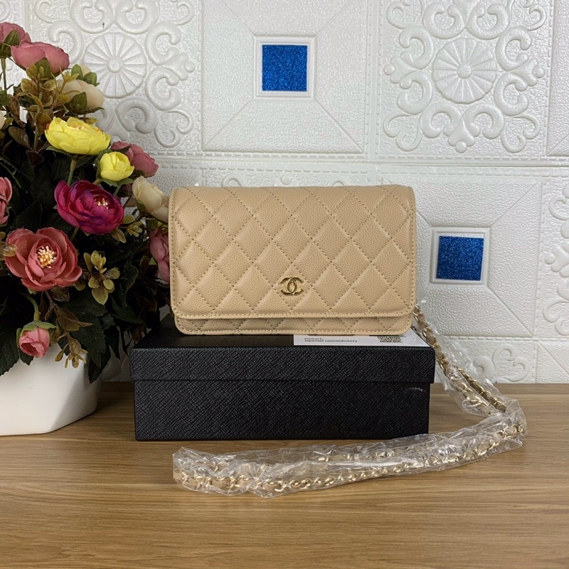 Túi xách Chanel Woc màu nude size 19cm (có sẵn)