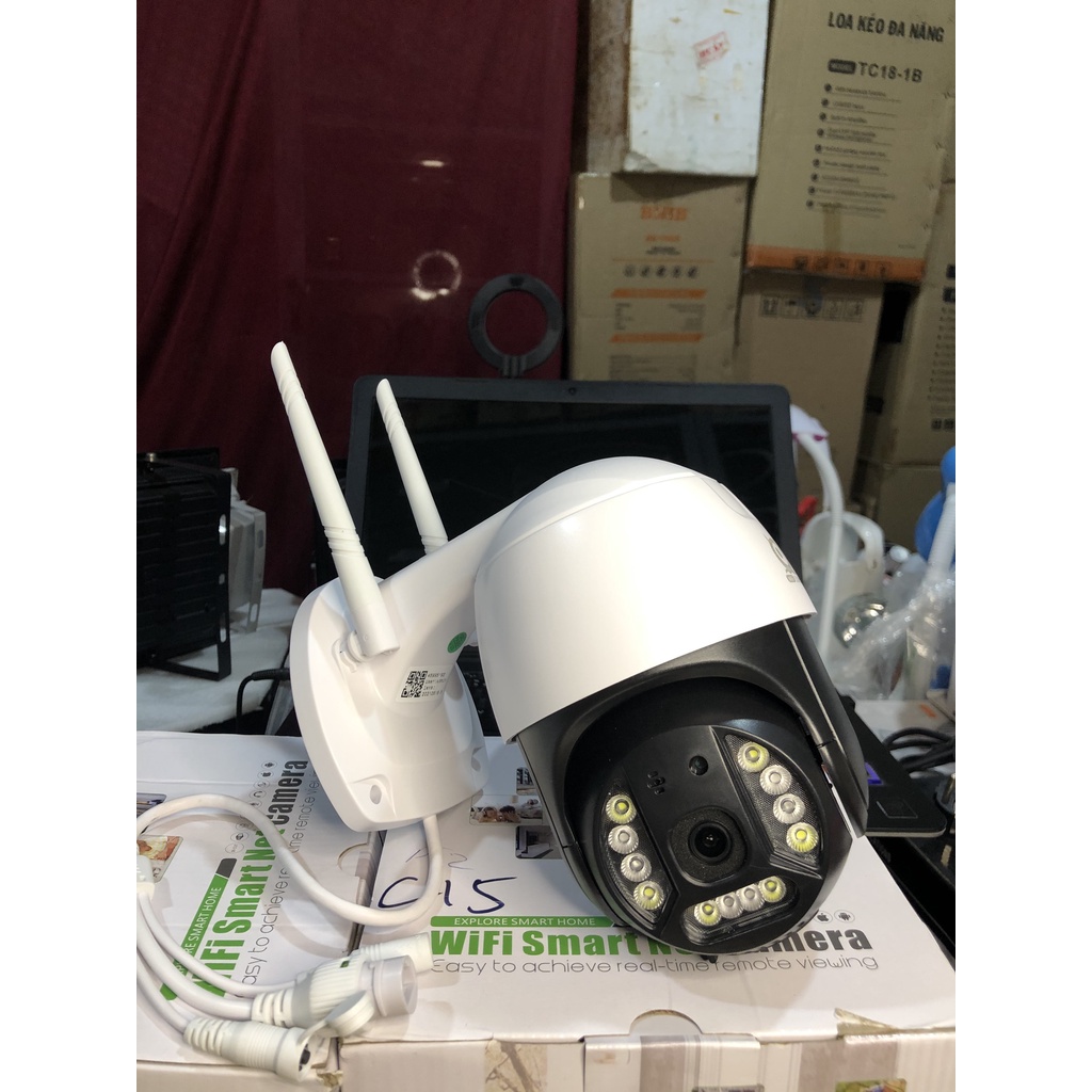 [SIÊU GIẢM GIÁ] Camera PTZ ngoài trời V380 Pro C15 5.0 Mpx Siêu nét-Xoay 360 độ | BigBuy360 - bigbuy360.vn