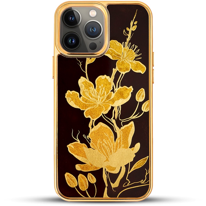 Ốp điện thoại cho iPhone 13 Pro / 13 Pro Max mẫu Hoa Mai Vàng thương hiệu La Sonmai